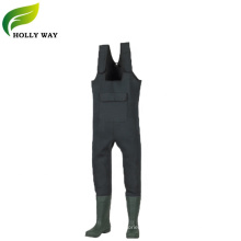 Men's 4mm Chest Neoprene Fishing wader Suit with PVC Boots